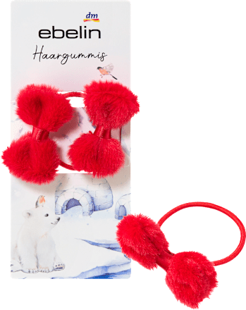 Haargummis rot mit Schleife  ebelin