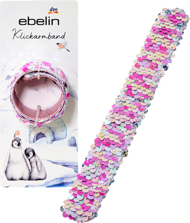 Klickarmband mit Pailletten  ebelin