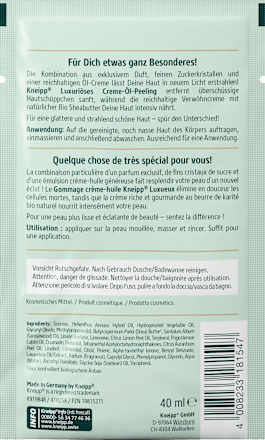 Krémovo-olejový telový peeling Luxuriöses Kneipp