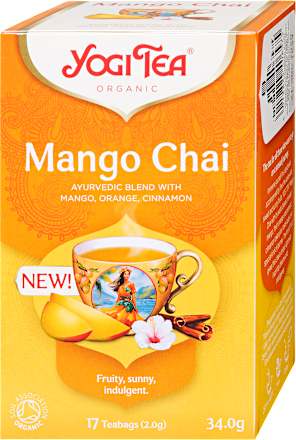 Bio tea, Mango Chai, 17 filter Yogi