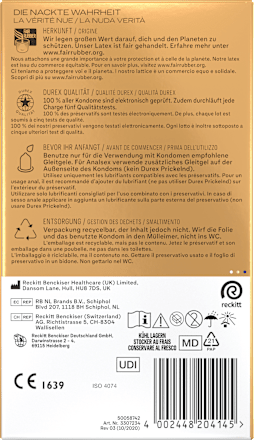 Kondome Hautnah Classic, Breite 56mm Durex
