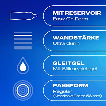 Kondome Hautnah Classic, Breite 56mm Durex