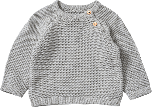 Pullover aus Strick mit Raglan-Ärmeln, grau, Gr. 80 ALANA
