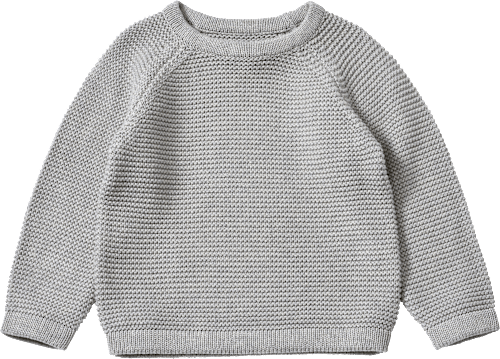 Pullover aus Strick mit Raglan-Ärmeln, grau, Gr. 104 ALANA