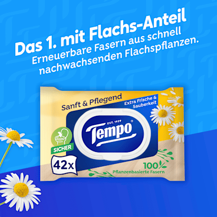 Feuchtes Toilettenpapier sanft & pflegend Kamille Tempo