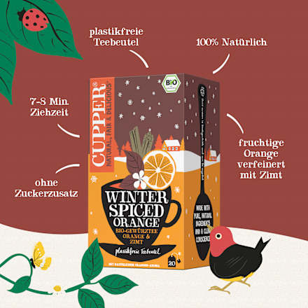 Gewürztee "Winter Spiced Orange" mit Orange & Zimt (20 Beutel) Cupper