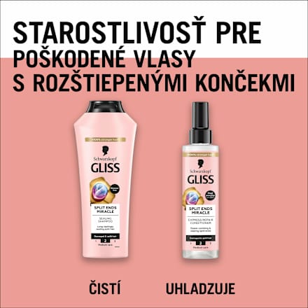Expresný regeneračný kondicionér v spreji Split Ends Miracle Schwarzkopf GLISS