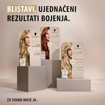 Boja za kosu – 8-0 Natural Light Blonde Schwarzkopf CREME SUPREME