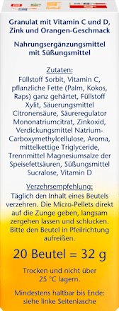 Vitamin C + Zink 500 Direct Depot Portionssticks Doppelherz