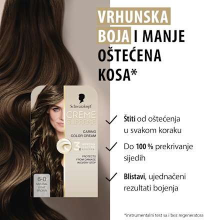Boja za kosu Creme Supreme – 6-0 Natural Dark Blonde Schwarzkopf CREME SUPREME
