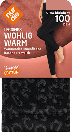 Wohlig Warm Leggings Leo blickdicht, Gr. 44 - 48 nur die