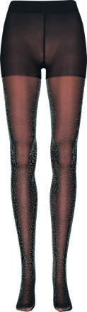Glitzer Strumpfhose schwarz 25 DEN Transparent, Gr. 42/44 nur die