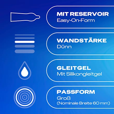 Kondome Hautnah Extra Groß XXL, Breite 60mm Durex