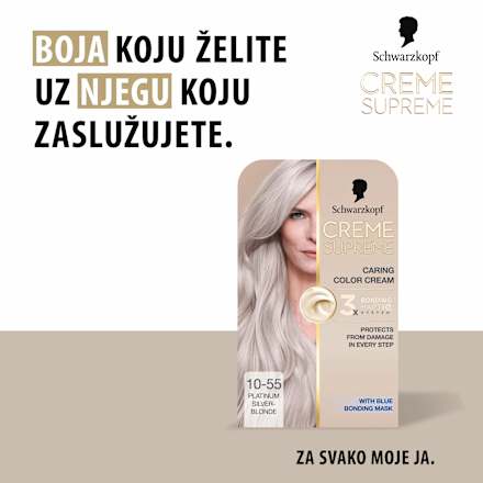 Boja za kosu Creme Supreme – 10-55 Cool Silverblond Schwarzkopf CREME SUPREME