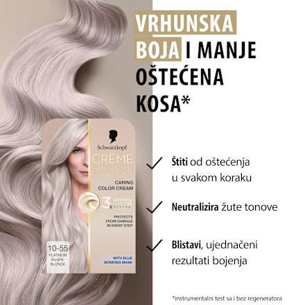 Boja za kosu Creme Supreme – 10-55 Cool Silverblond Schwarzkopf CREME SUPREME