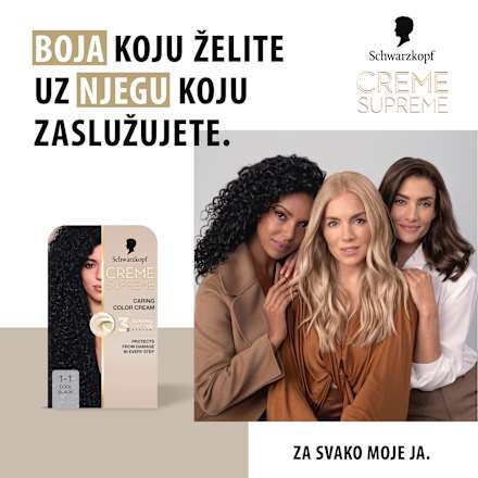 Boja za kosu Creme Supreme – 1-1 Cool Black  Schwarzkopf CREME SUPREME