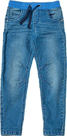 Jeans mit schmalem Schnitt & Rippbund, blau, Gr. 140 ALANA