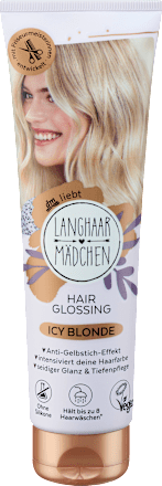 Farb-Glanzbehandlung Glossing - Icy Blonde Langhaarmädchen