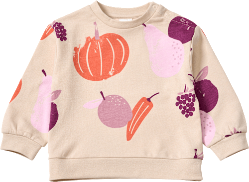 Sweatshirt mit Kürbis-Muster, beige, Gr. 80 ALANA