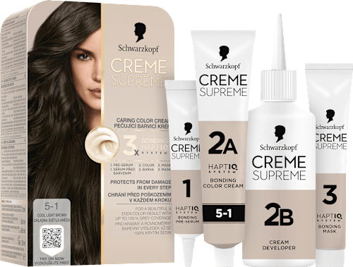 barva na vlasy Creme Supreme 5-1 Chladná světlá hnědá Schwarzkopf CREME SUPREME