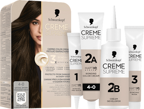 Barva za lase 4-0 Natural Dark Brown Schwarzkopf CREME SUPREME
