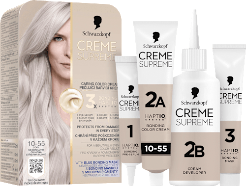 barva na vlasy Creme Supreme 10-55 Chladná stříbrná blond Schwarzkopf CREME SUPREME