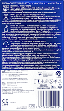 Kondome Performa, Breite 56 mm Durex