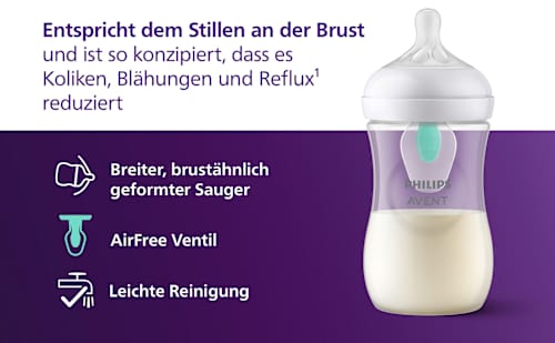 Babyflasche Natural Response AirFreeVentil, ab dem 3. Monat, 260ml PHILIPS AVENT