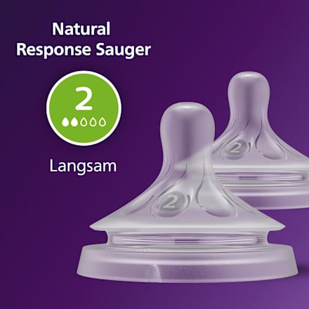 Trinksauger Natural Response Silikon, Durchflussrate 2 PHILIPS AVENT