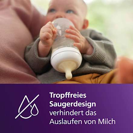 Babyflasche Natural Response weiß, ab dem 3. Monat, 330 ml  PHILIPS AVENT