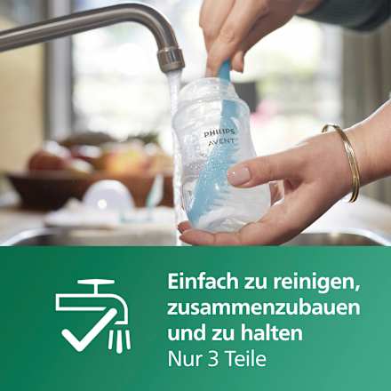 Babyflasche aus Glas Natural Response weiß, ab dem 3. Monat, 240ml PHILIPS AVENT