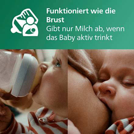 Babyflasche aus Glas Natural Response weiß, ab dem 3. Monat, 240ml PHILIPS AVENT