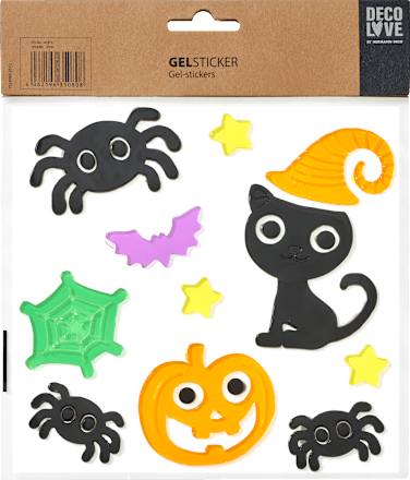 Gel-Sticker, Kürbis & Katze, Multibogen (19x20 cm) Dekorieren & Einrichten