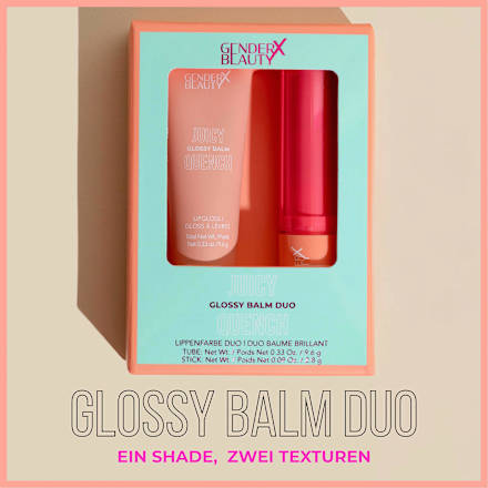 Lipbalm Glossy Duo Juicy Quench Nude Drop Gender X Beauty