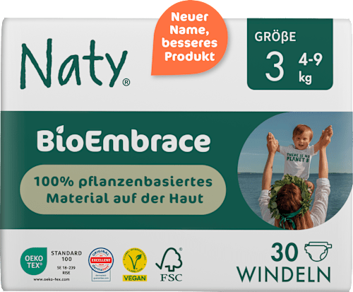 Windeln BioEmbrace  Gr. 3 (4-9 kg) Naty