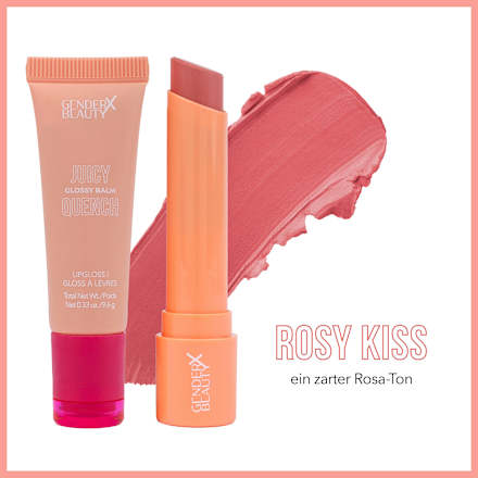 Lipbalm Glossy Duo Juicy Quench Rosy Kiss Gender X Beauty