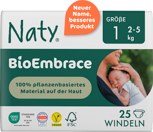 Windeln BioEmbrace Gr. 1 (2-5 kg) Naty