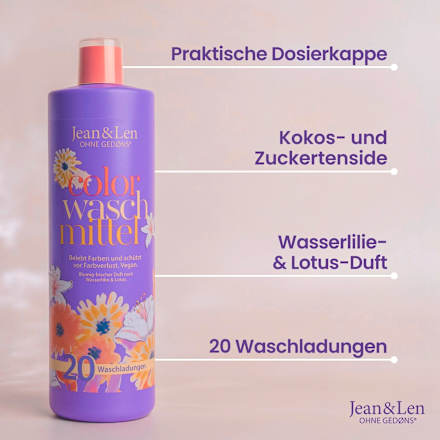 Colorwaschmittel flüssig Wasserlilie&Lotus Jean&Len