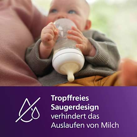 Babyflasche Natural Response weiß, ab dem 6. Monat, 330ml  PHILIPS AVENT