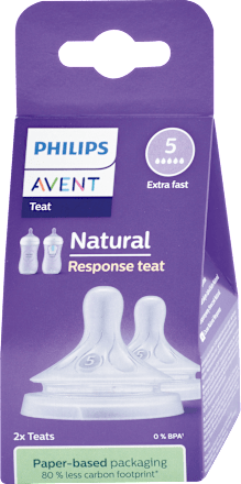 Cumeľ na fľašu Natural Response s prietokom č. 5 PHILIPS AVENT