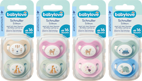 Suzetă anatomică  de silicon 16 luni babylove