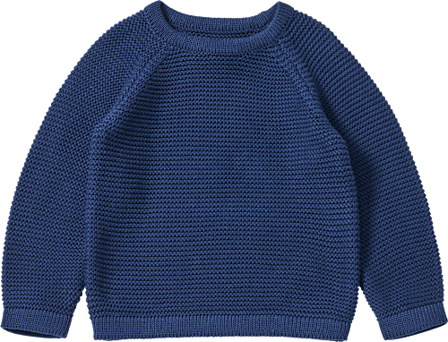 Pullover aus Strick mit Raglan-Ärmeln, blau, Gr. 116 ALANA