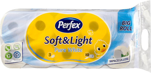 Soft & Light Pure White toalet papir 3-slojni Perfex