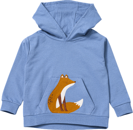 Sweatshirt mit Fuchs-Applikation & Kapuze, blau, Gr. 104 ALANA