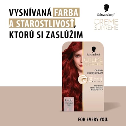 Farba na vlasy - 6-88 tmavá červená Schwarzkopf CREME SUPREME