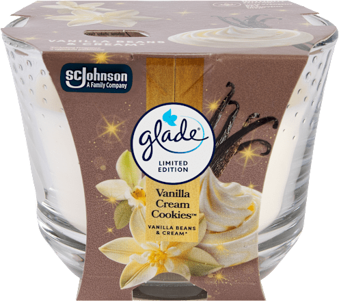 Dišeča sveča v kozarcu Vanilla Cream Cookies glade
