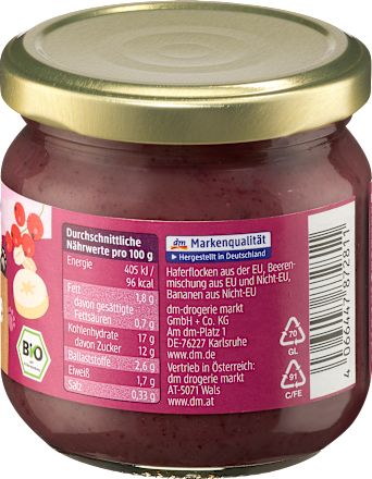 Zobena kaša s voćem dmBio