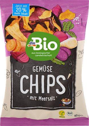 bio zeleninové lupínky s mořskou solí dmBio