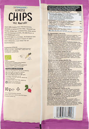 Gemüsechips mit Meersalz dmBio