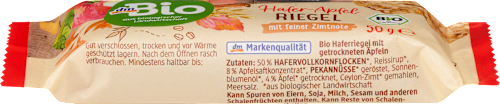Haferriegel Apfel-Zimt dmBio